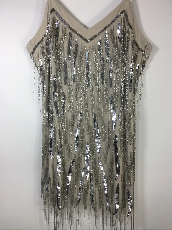 Nasty Gal Beaded Tassel Slip Mini Dress - Image 7