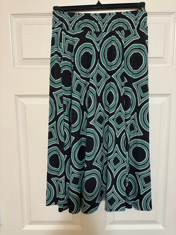 Ave Cesar Midi Skirt with Abstract Geometric Circle and Diamond Pattern Multiple Size M - Image 2