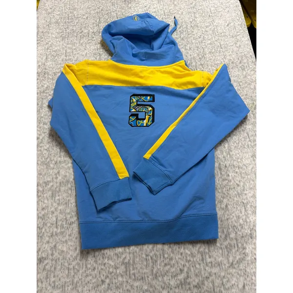 FISLL WNBA‎ Chicago Sky Angel Reese Full Zip Hoodie Blue Yellow WW4F4504H Small - Image 6