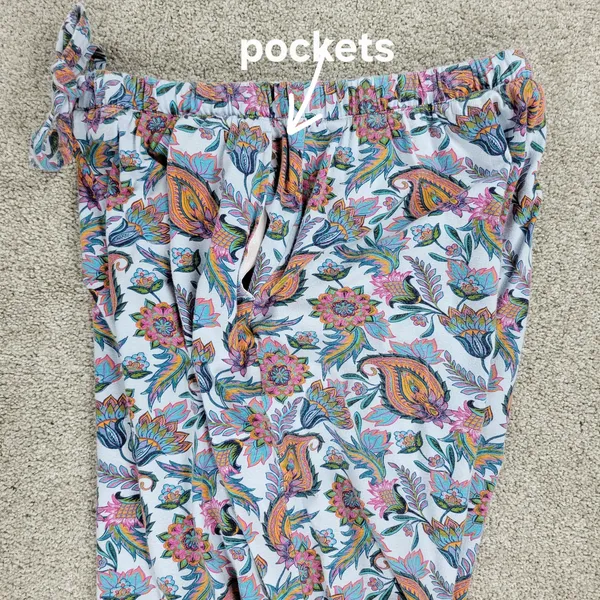 Soft Surroundings Harbor Orleans Pajamas Womens XS Floral Paisley Sleepwear - Image 8