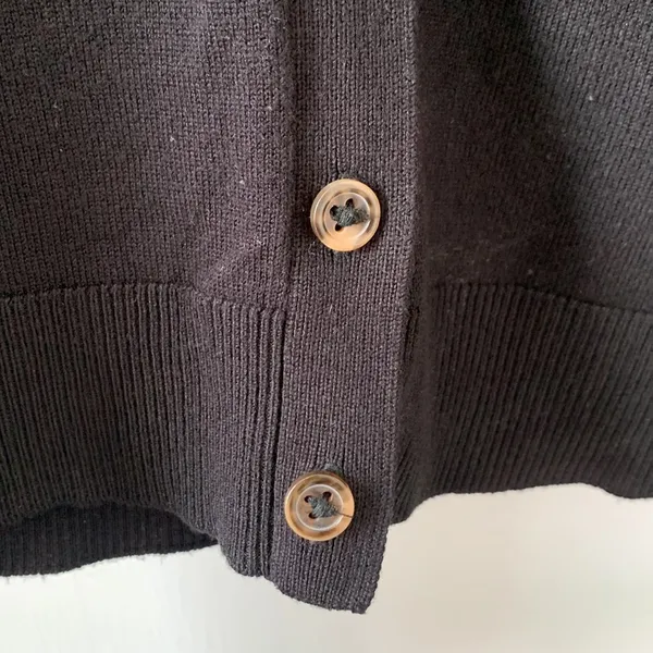 H&M black button down sweater jacket fitted and slightly cropped / Size XS - Image 6