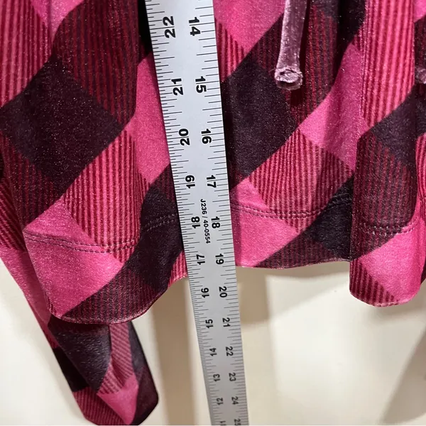 Nwt Anthropologie Maeve Velvet Babydoll Puff Sleeve Blouse Top Pink Plaid S - Image 5