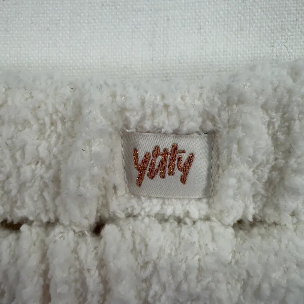Yitty Small Pet Me Four Strap Bandeau Ivory Fuzzy Faux Fur Crop Top BN2253619 - Image 8