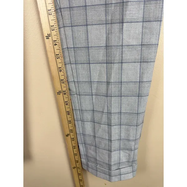 Zara Pants Womens Size S Plaid Tapered Elastic Waist Pull On Trousers Checkered - Image 11