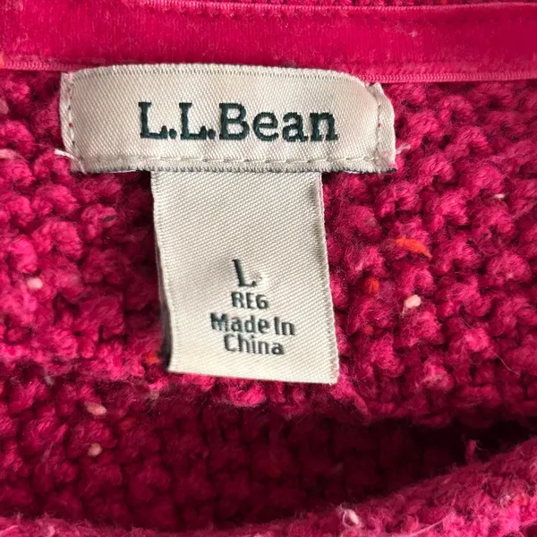 LL Bean Roll Neck Sweater Large‎ Pink - Image 6