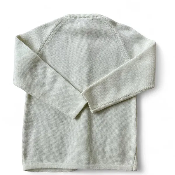 Kimlon Vintage 70s Cream Knit Textured Cardigan‎ Sweater Cottagecore Coquette - Image 2