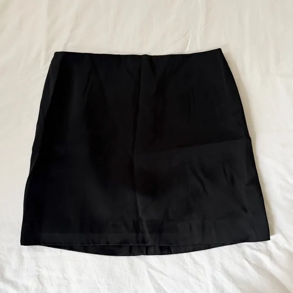 NWT Madewell Satin Mini Skirt Women's Black Size 2 - Image 3