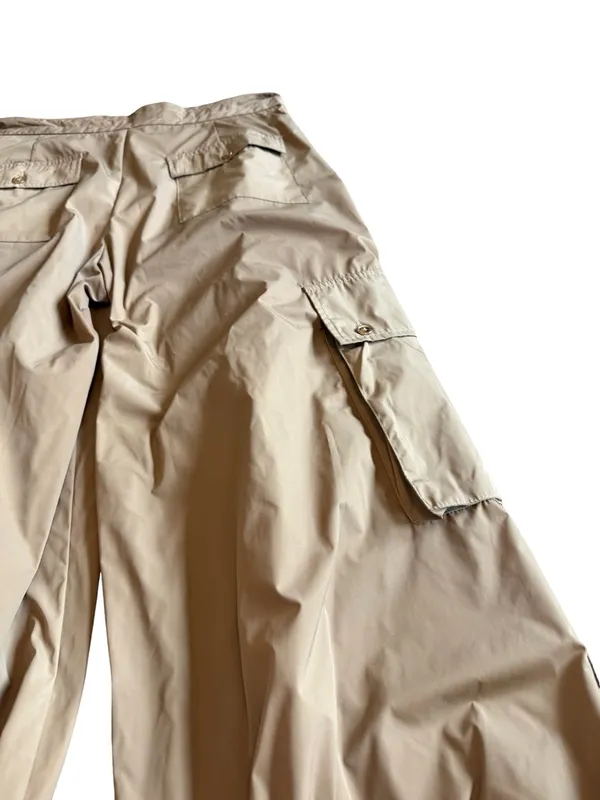 Cynthia Rowley Relaxed Nylon Cargo Pants Tan Khaki Loose Relaxed Fit Size 10 - Image 14