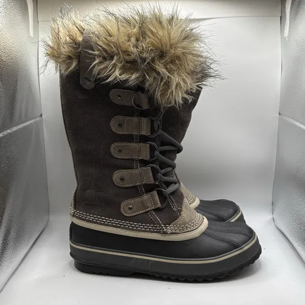 Sorel Joan of Arctic Winter Snow Boots Womens Size 6 Tall Waterproof Faux Fur - Image 4