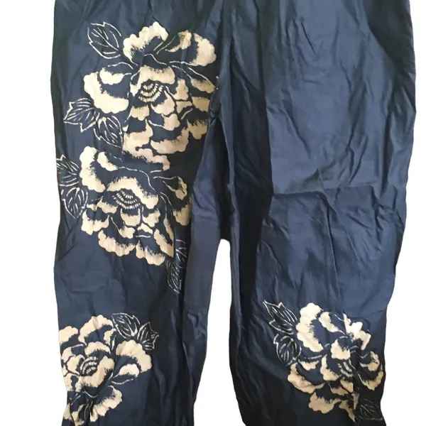 New Free People Movement Pep Rally Floral pants Blue XS - Image 4