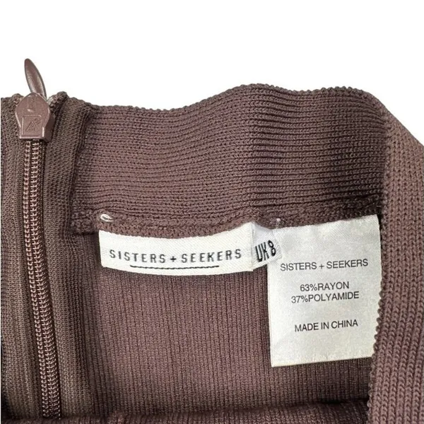 Sisters and Seekers- HighWaisted Ribbed Shorts and Tank Set in Brown - Image 3