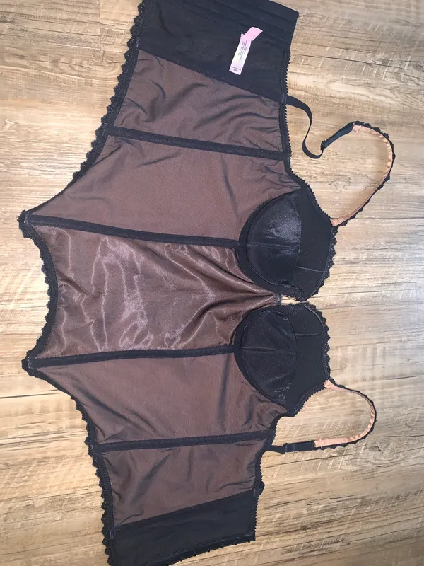 Victoria's Secret Very Sexy Satin Lace corset 36B - Image 6