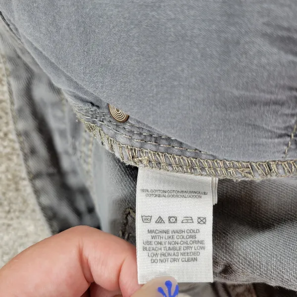 Free People Womens Cut Off Jean Shorts 26 Blue Distressed‎ Denim Button Fly - Image 14