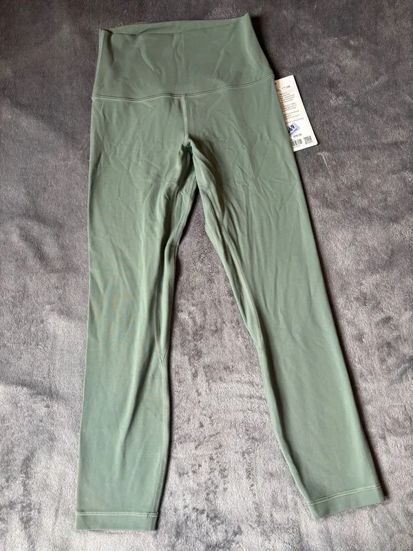 Lululemon Align High-Rise Crop 23" Grey Eucalyptus Size 4 - Image 2