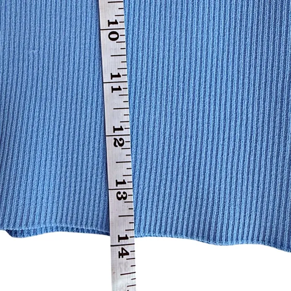 Zara Sky Blue Ribbed Knit Mini Skirt NWT Summer - Image 7