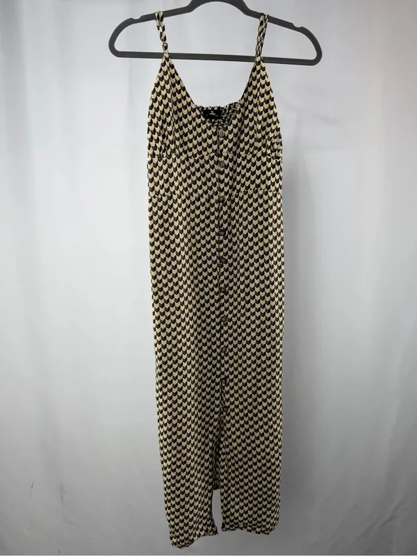 Rip Curl Isla Geo Button Front Midi Dress in Brown Yellow White‎ Size Small - Image 3