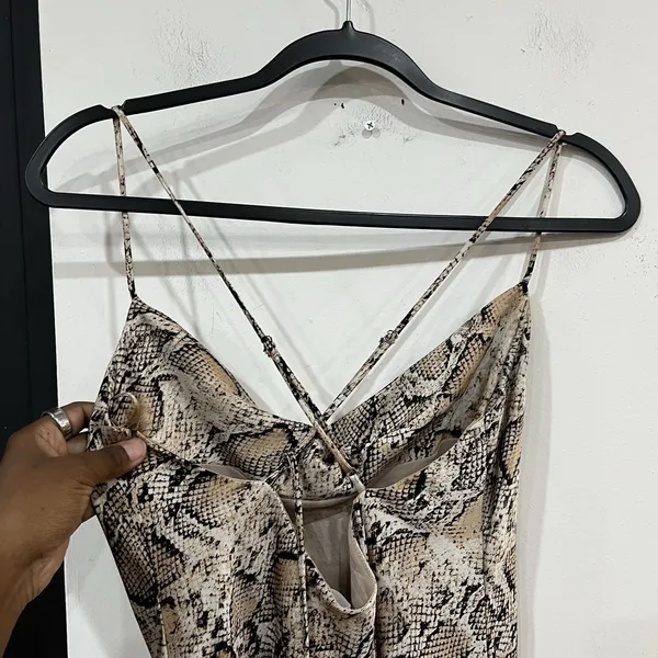 ASTR the Label Snake Skin Cowl Neck Slip Dress Size Small Party Going Out - Image 5