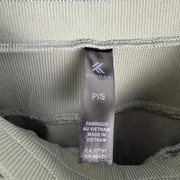 Kyodan Green Joggers Athletic Pants Drawstring Pockets Athleisure Small Petite - Image 9