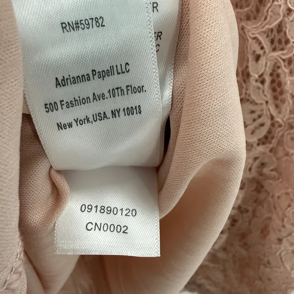 Adrianna Papell Dress Women’s Size 4 NWT Lace Maxi Gown Pink Wedding Bridesmaid - Image 16