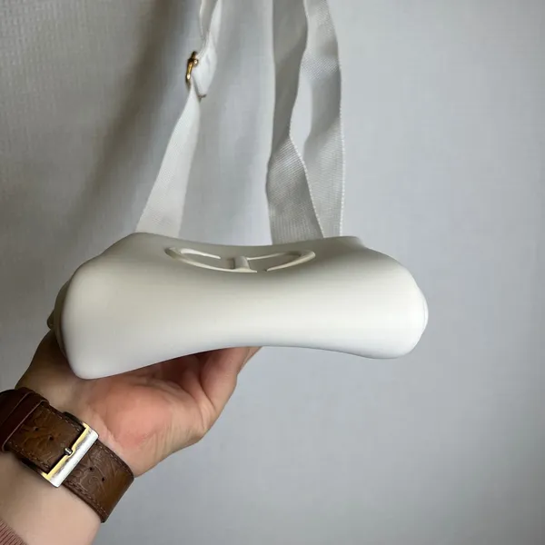 Dior Christian Dior White CD‎ Logo Crossbody Belt Bag Pouch Make Up Purse - Image 3
