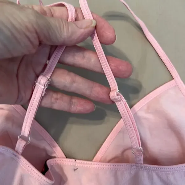 NWT Hot Kiss size medium adorable soft pink bralette crop top adjustable straps - Image 8