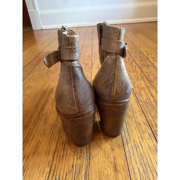 Bed Stu Womens Brn Leather Ankle Booties Block Heel sz 6 - Image 6
