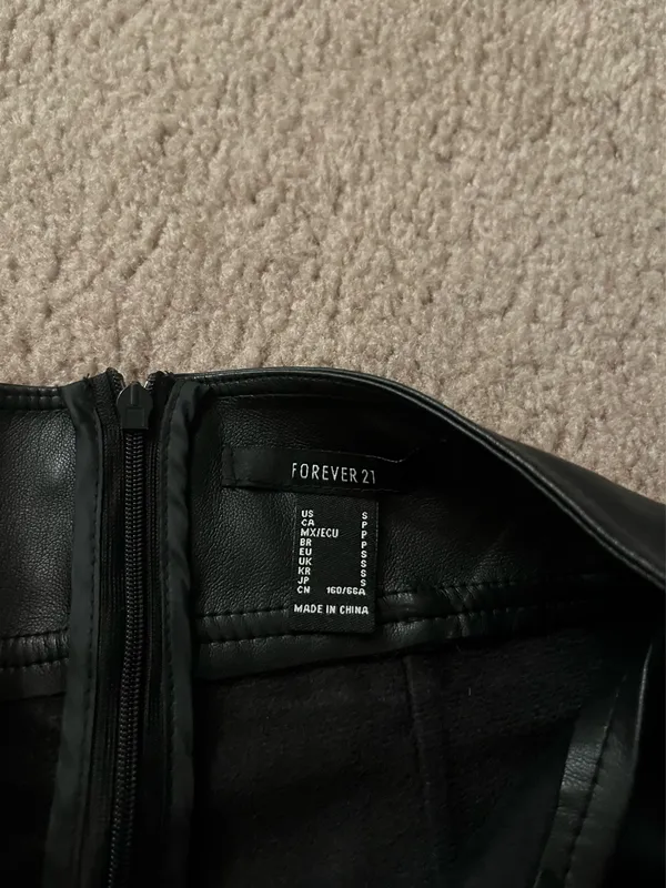 Forever 21 Leather Cut Out Skirt - Image 3