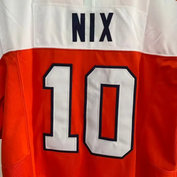 Bo Nix #10 Denver Broncos Orange Home Game Jersey NWT - Image 5