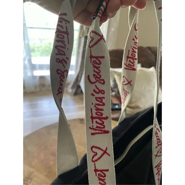 Victoria’s Secret Canvas Tote Bag Logo Straps - Image 4