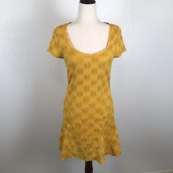 Intimately Free People‎ Daisy Godot square neck stretch lace skater dress M - Image 4