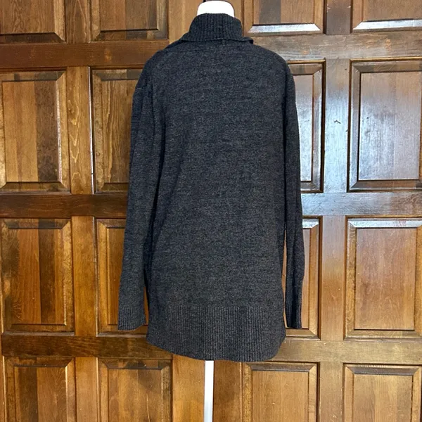 Barefoot Dreams‎ Medium Cardigan Dark Gray Open Front Pockets Long Sleeve - Image 3