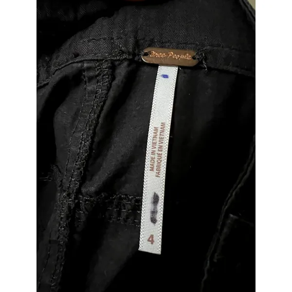 Free People black cargo pants Size 4 100% cotton DR - Image 4