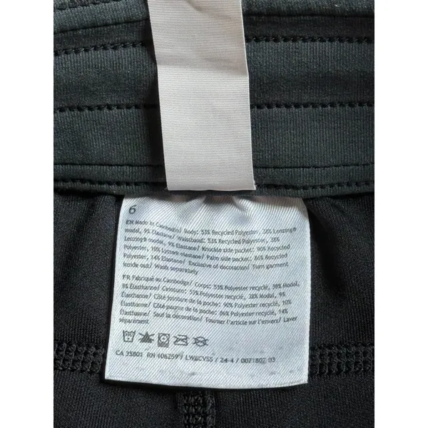 Lululemon Softstreme High-Rise Straight-Leg Cropped Pant 22" Black/gray Size 6 - Image 5