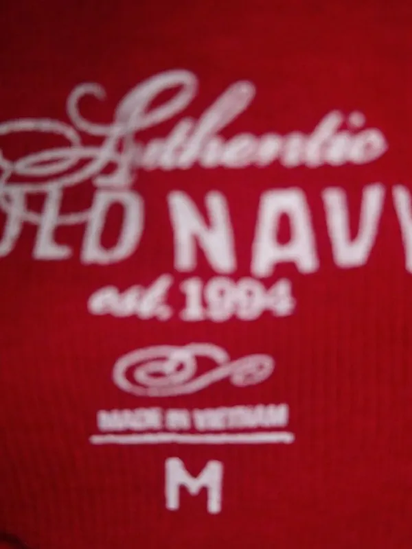 Old Navy M Snowflake Christmas Long Sleeved Top in Red Gold White - Image 3