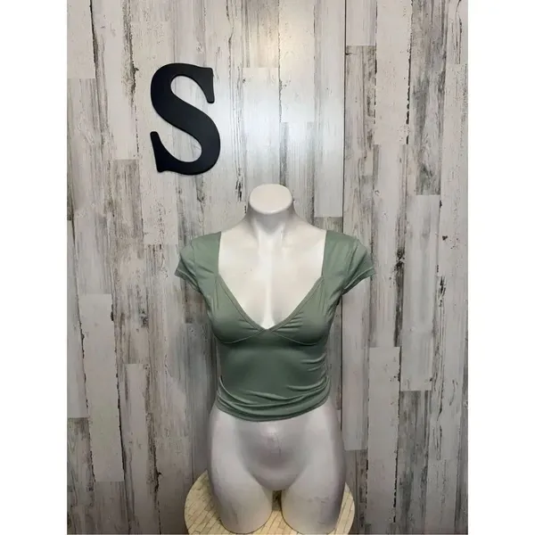 Green crop top Green - Image 4