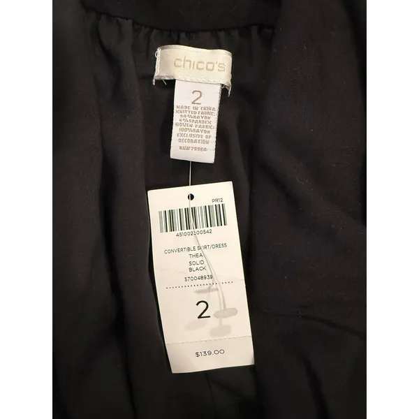 Chicos Thea Convertible Skirt Dress Women Large Black Strapless Classic Normcore - Image 7
