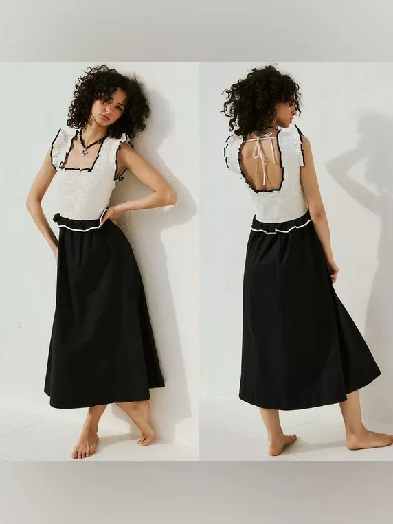 Free People Tovi Smocked Midi Dress size XS - Image 2