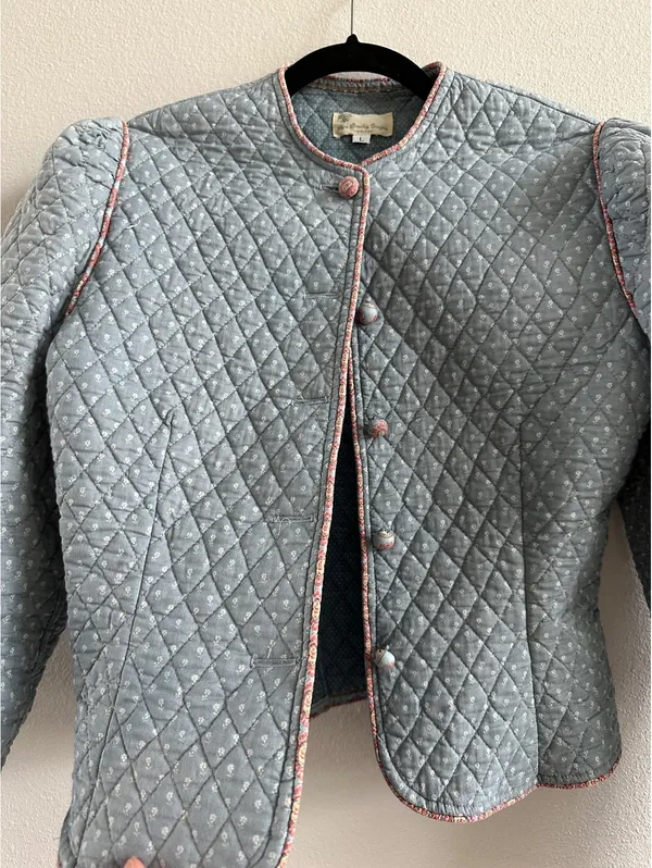 VTG 80s Vera Bradley Indiana Quilted Crop Jacket size Large - Image 3