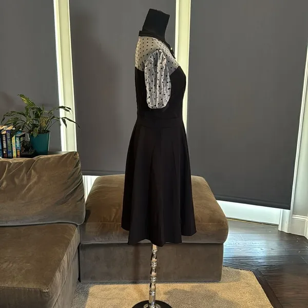 Women’s Black with Polka Dot Dress 1950’s Retro Style Size L NEW - Image 3