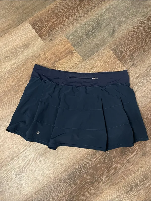 Lululemon Pace Rival Skirt Navy Athletic Skort Built-In Shorts Size 14 - Image 3