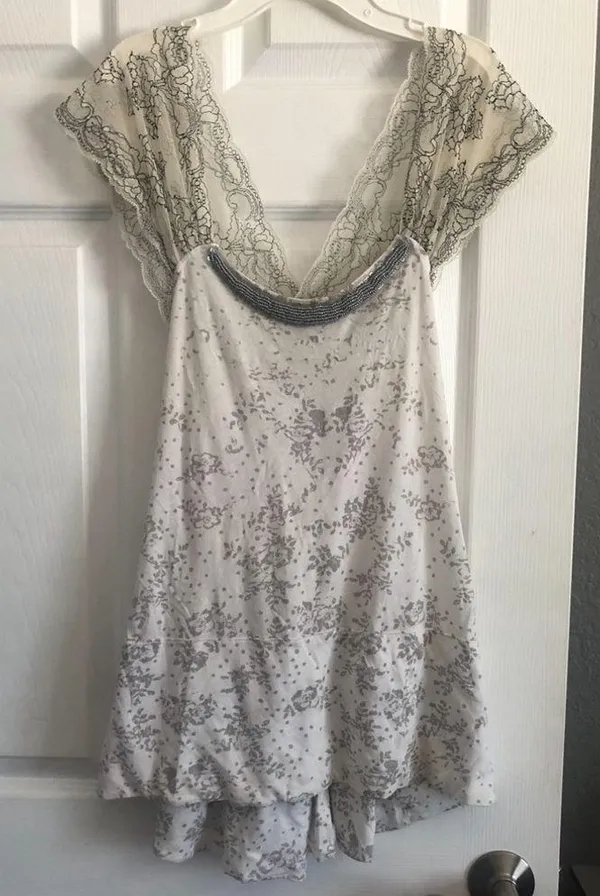 Free people vintage boho beaded neck tunic M/L - Image 2