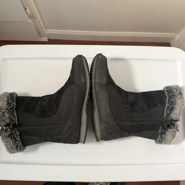 The North Face Primaloft Insulated Snow Black Suede Gray Winter Grip Size 9 - Image 12