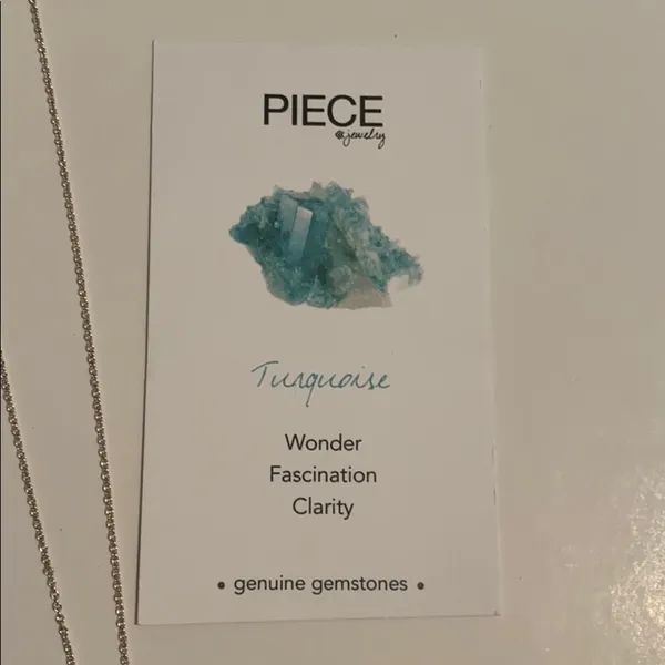 Turquoise Heart Zodiac Necklace♓️♐️♏️ Silver - Image 3