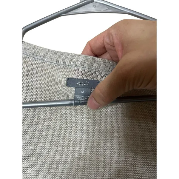 Aerie Gray Long Line Open‎ Front Cardigan Size M - Image 5