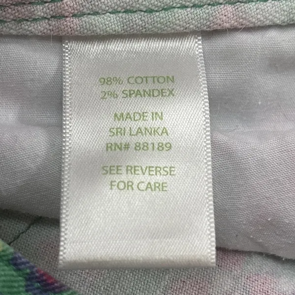 Lilly Pulitzer Worth Skinny Mini Pants Green Pink Floral Ankle Size 0 - Image 11
