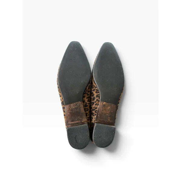 Manolo Blahnik Pointed Toe BB Flats 39.5 Brown Leopard Print Suede Luxury Y2K - Image 7