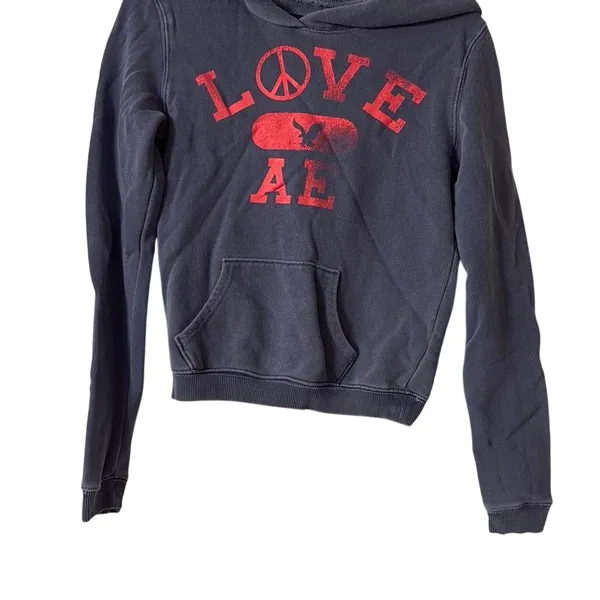 Navy blue American‎ Eagle hoodie Women's XS - Image 3