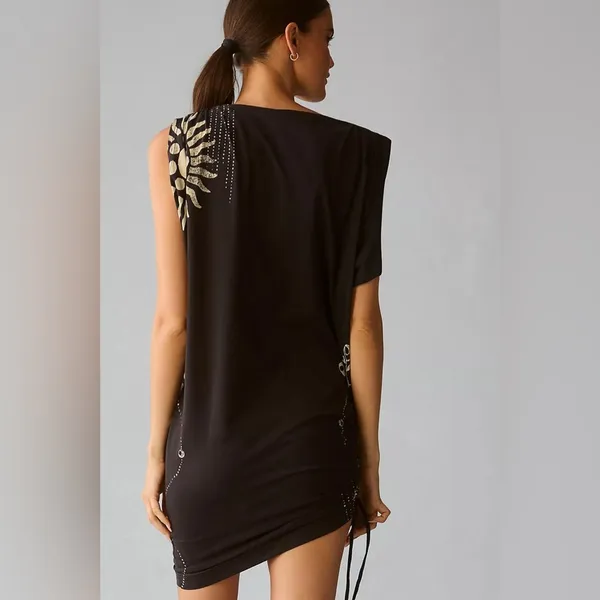 Daily Practice‎ by Anthropologie Ruched Sleeveless Dress Womens Size XXS - Image 4