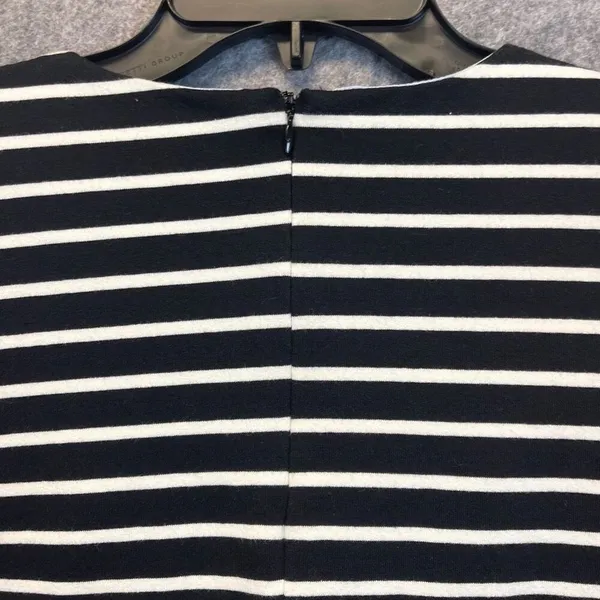 ENGLISH FACTORY Top Women's Small Black White Striped Ruffled‎ Trim Long Sleeve - Image 11