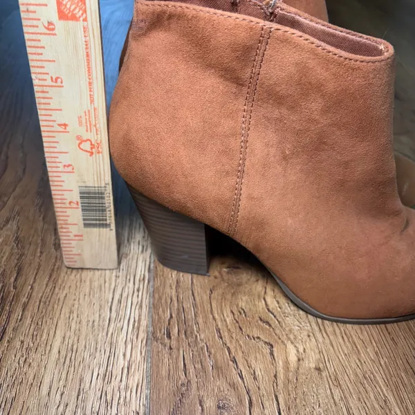 Old Navy Womens Roasted Chestnut Brown Block‎ Heel Ankle Booties Size 9 READ - Image 11